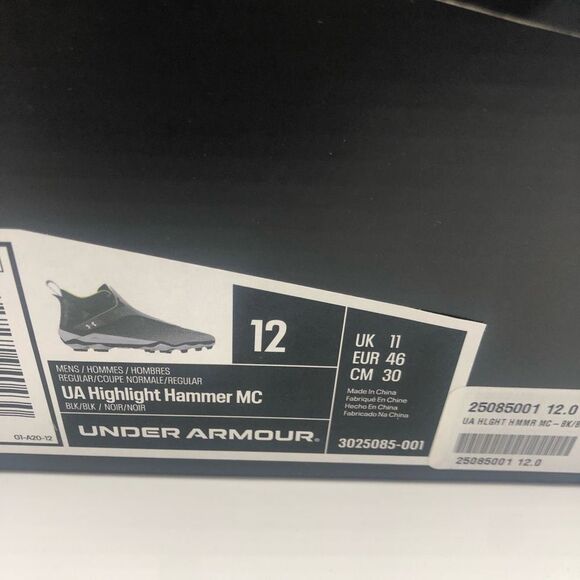 Brand New Under Armour Mens Highlight Hammer‎ MC Mid Football Cleats Men Size 12 - Picture 8 of 8